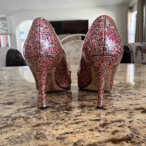 Kate spade krysta bow glitter pump size 9 - Picture 3 of 4